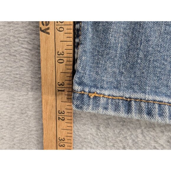 Levis 505 Jeans Mens Size 38x32 Blue Comfort Classic Straight Whiskers Stretch - Picture 6 of 14